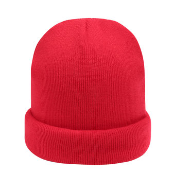 Scarfz dames muts beanie red Rainbow colors rood