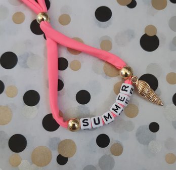 Pink letter bracelet Summer shell