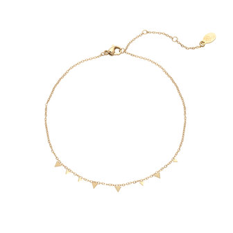  Anklet Triangle Confetti|Gold colored