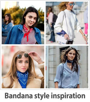 Vierkant dames sjaaltje Bandana|Zwart Wit|100% katoen