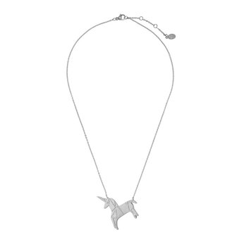 Trendy necklace Stylish Unicorn|Silver colored