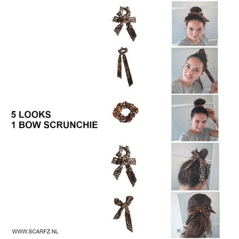 Bow scrunchy Velvet grey|Hair elastic tie|Scunchies