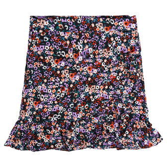 Ruffle skirt Happy Flowers|Floral print|Purple pink green skirt