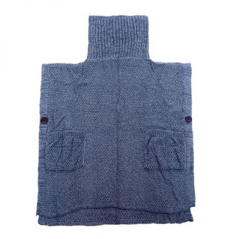 Zachte poncho Turtleneck|Grijs|Zacht acryl
