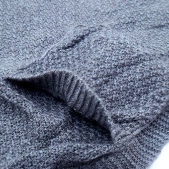 Zachte poncho Turtleneck|Grijs|Zacht acryl