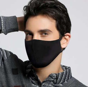 Black washable face mask Stylish|Cotton mouth mask|Excl. fiters