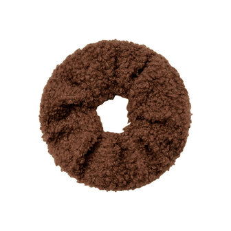 Bruine scrunchie Sweet Teddy|Haarelastiek|Haarwokkel|Froezel