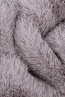 Warme faux fur meisjes sjaal Rose lichtgrijs