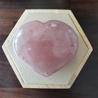 Crystal heart rose Quartz|90 x 78 mm|Love Harmony