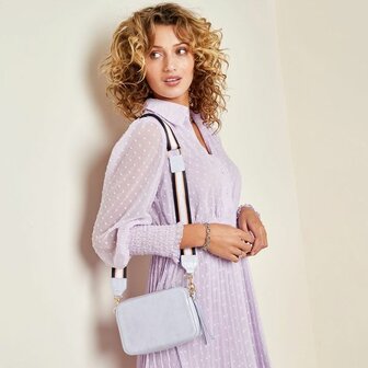 Shoulder bag Vibes|Lilac purple women's bag|PU leather