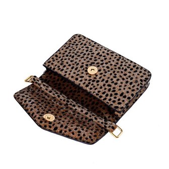 Shoulder bag Jungle Spots|Furry leopard print|Small women&#039;s bag