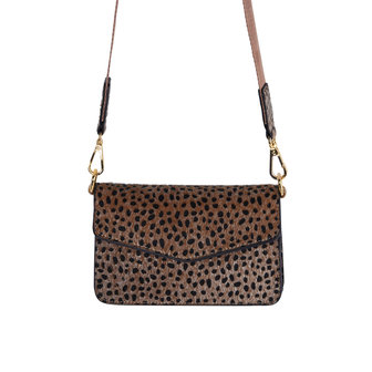 Shoulder bag Jungle Spots|Furry leopard print|Small women&#039;s bag