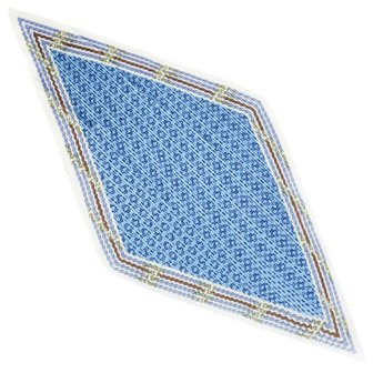Klein sjaaltje Belts|Blauw multi|Vierkante sjaal|Zijdezacht sjaaltje