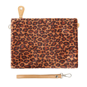 Women&#039;s clutch Soft Leopard|Handbag|Shoulder bag|Leopard print fur