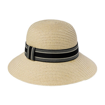 Zomerhoed Summer Time - Beige dames hoed - Strandhoed Zonnehoed