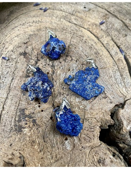 Gemstone pendant Azurite rough|blue|Raw crystal