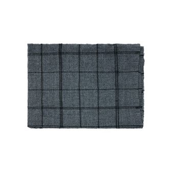 Dames sjaal Check the Box|Lange shawl|Geruit Geblokt|Grijs