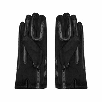 Zachte dames handschoenen Scotland|Zwart lederlook