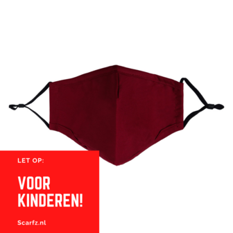 Rood kinder mondmasker Stylish|Katoen mondkapje|Wasbaar|Excl. filters