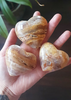 Crystal heart Crazy Lace agate|5-7 cm|Gemstone heart