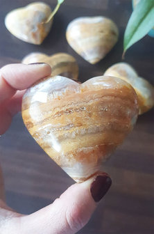 Crystal heart Crazy Lace agate|5-7 cm|Gemstone heart