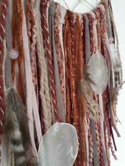 Dromenvanger Cute Love|Edelsteen Roze kwarts|Handgemaakt 25cm