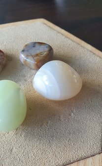 Crystal set Positive Energy|Jade, Ocean Jasper, Phanton Quarts, white Agate, Sunstone