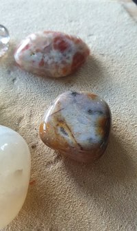 Kristallen setje Positieve Energie|Jade, Oceaan Jaspis, Fantoomkwarts, witte Agaat, Zonnesteen