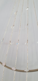 Suncatcher Love &#039;n Light|Rose Quartz Swarovski crystals|Handmade 25cm