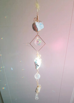 Suncatcher Gia|Amazonite crystals|Handmade length 45cm