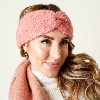 Head band Shining Fun|Pink|Knitted headband