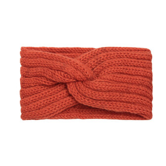 Hoofdband Winter Knot|Oranje|Gebreide haarband