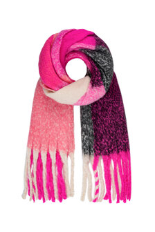 Extra soft scarf Fiana|Long ladies shawl|Pink black beige