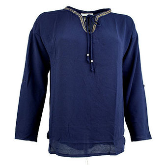 Scarfz top mirabel blauw