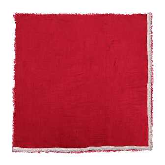 Scarfz mooie vierkante sjaal Colour Rows rood red scarf
