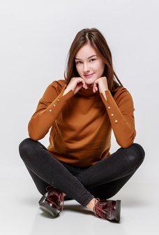 Woman&#039;s jumper high neck Penfield|Knitted pull|Brown gold