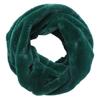 Scarfz groen nepbont sjaal faux fur scarf tube col