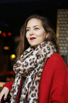 Lange dames sjaal Spotted|Zwart beige bruin|Extra zacht|Luipaardprint