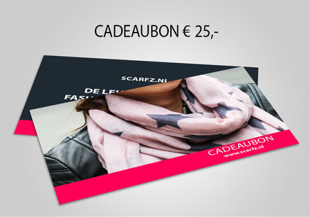 Scarfz webshop cadeaubon 25 euro gift card