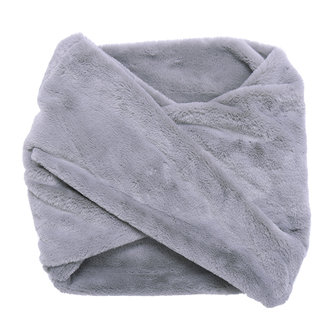 Scarfz faux fur col sjaal beige grijs