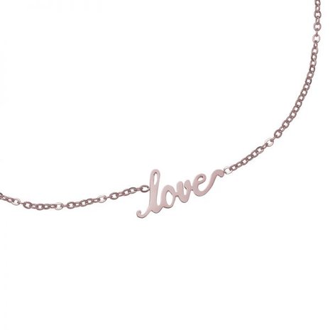  Anklet Love|Rose gold