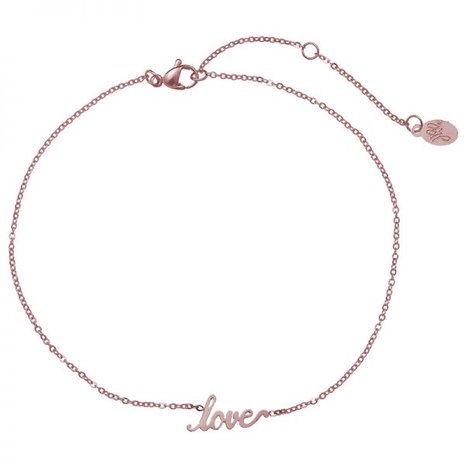  Anklet Love|Rose gold