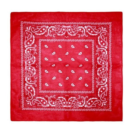 Square women's scarf Bandana|Red White|100% cotton