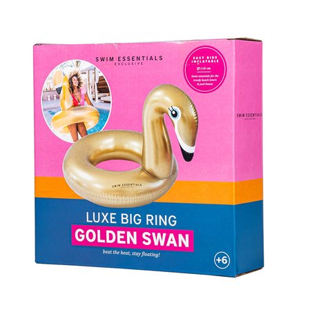 Zwemband Golden Swan|Opblaasfiguur|Waterspeelgoed|Goud|Zwaan