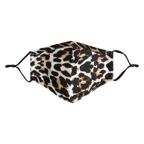 Washable face mask Leo|Cotton mouth mask|Leopard print|Excl filters