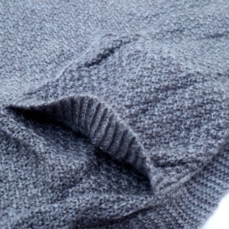 Zachte poncho Turtleneck|Grijs|Zacht acryl