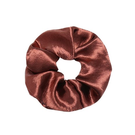 Scrunchy Sweet as Satin|Hair elastic tie|Scunchies|Rust brown