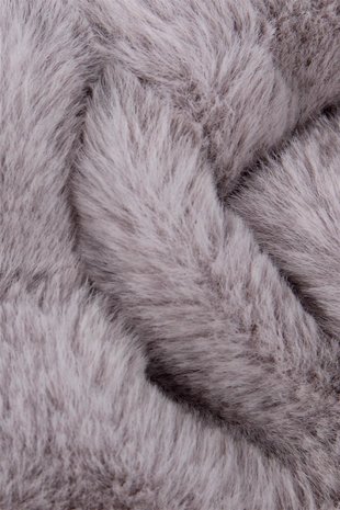 Warme faux fur girl's scarf Rose light grey