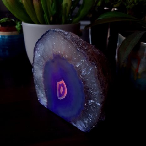 Purple Agate tea light holder