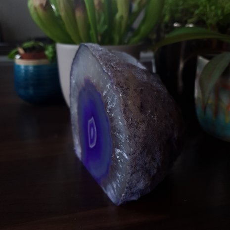 Purple Agate tea light holder